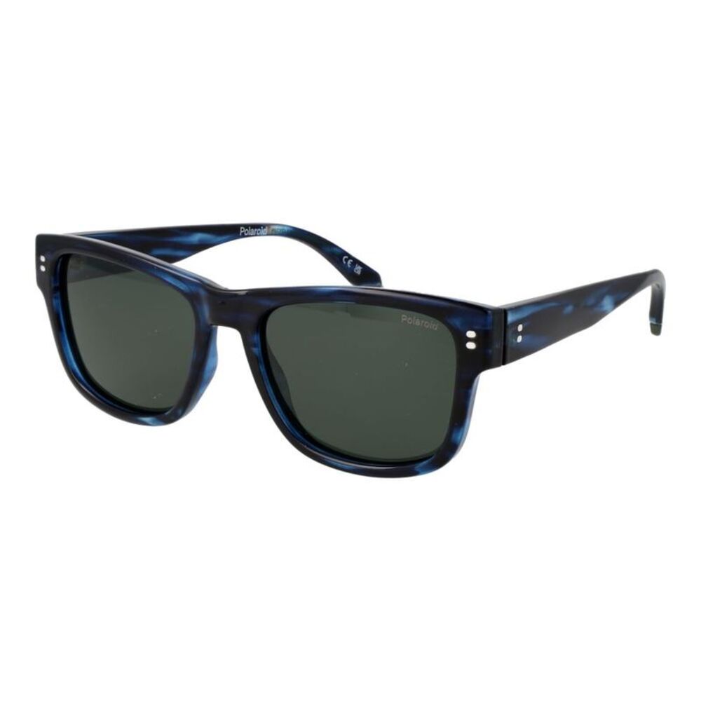 Polaroid Blue Recycled Polycarbonate Men's Sunglasses